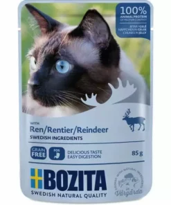 Bozita Nassfutter Pouch Häppchen in Gelée Rentier, 85 g
