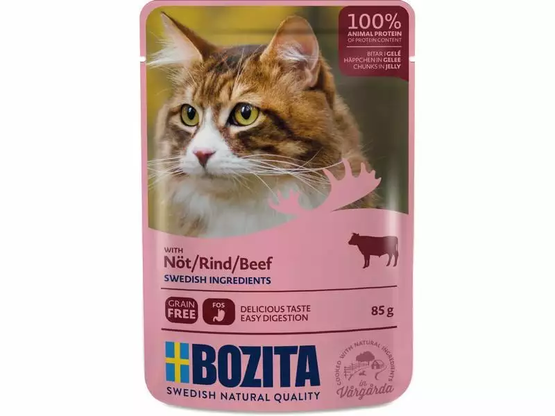 Bozita Nassfutter Pouch Häppchen in Gelée Rind, 12 x 85 g 4 Bozita Nassfutter Pouch Häppchen in Gelée Rind, 12 x 85 g – Bild 2