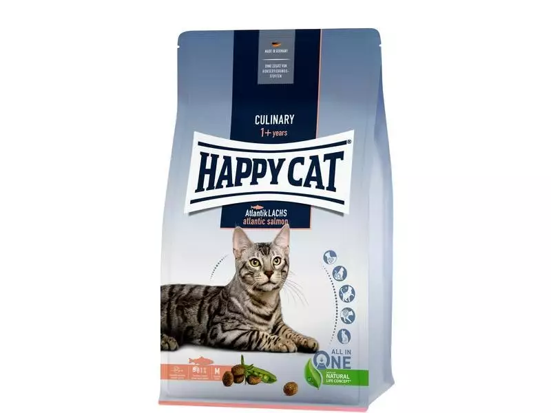 Happy Cat Trockenfutter Supreme Culinary Atlantik-Lachs, 4 kg 4 Happy Cat Trockenfutter Supreme Culinary Atlantik-Lachs, 4 kg – Bild 2