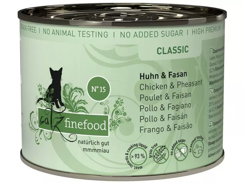 Catz finefood Nassfutter No.15 Huhn & Fasan, 6 x 200 g 4 Catz finefood Nassfutter No.15 Huhn & Fasan, 6 x 200 g – Bild 2