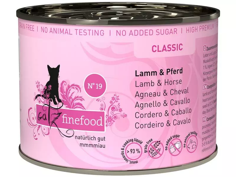 Catz finefood Nassfutter No.19 Lamm & Pferd, 6 x 200 g 4 Catz finefood Nassfutter No.19 Lamm & Pferd, 6 x 200 g – Bild 2
