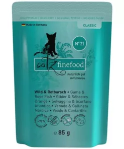 Catz finefood Nassfutter No.21 Wild & Rotbarsch, 85 g
