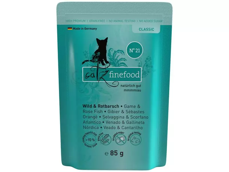 Catz finefood Nassfutter No.21 Wild & Rotbarsch, 85 g 3 Catz finefood Nassfutter No.21 Wild & Rotbarsch, 85 g