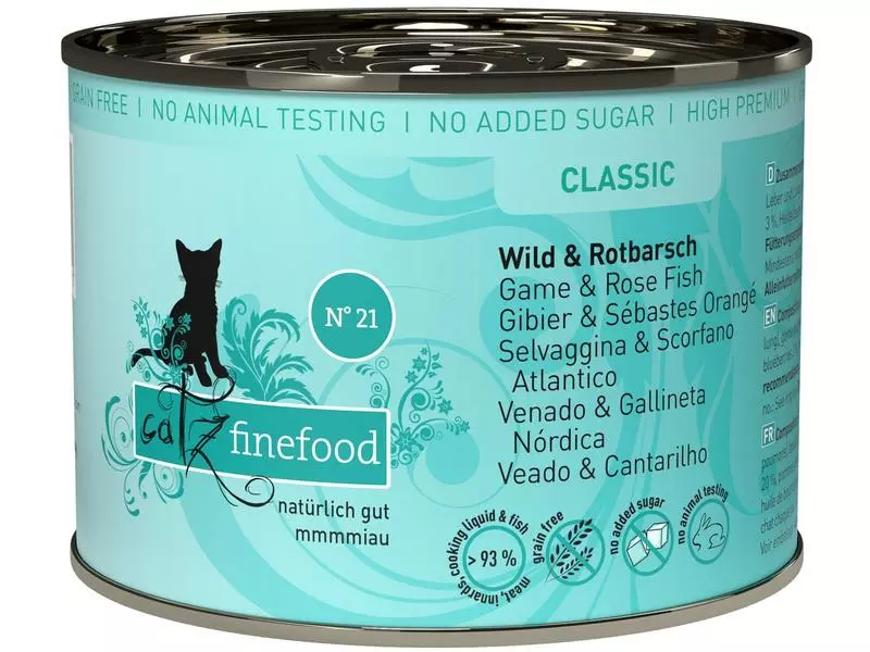 Catz finefood Nassfutter No.21 Wild & Rotbarsch, 200 g 3 Catz finefood Nassfutter No.21 Wild & Rotbarsch, 200 g