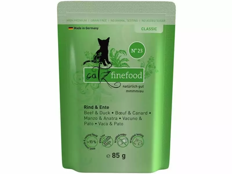 Catz finefood Nassfutter No.23 Rind & Ente, 85 g 3 Catz finefood Nassfutter No.23 Rind & Ente, 85 g