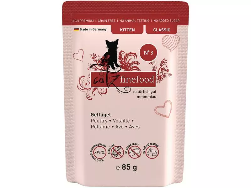 Catz finefood Nassfutter Kitten No.03 Geflügel, 16 x 85 g 4 Catz finefood Nassfutter Kitten No.03 Geflügel, 16 x 85 g – Bild 2