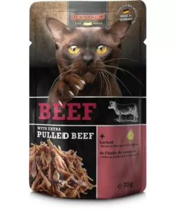 Leonardo Cat Food Nassfutter Rind & Pulled Beef, 70 g