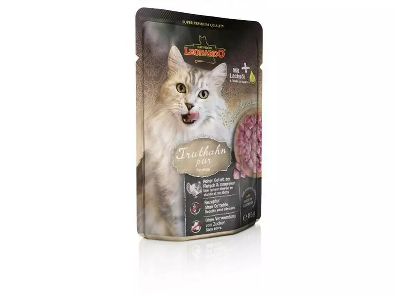Leonardo Cat Food Nassfutter Truthahn Pur, 85 g 3 Leonardo Cat Food Nassfutter Truthahn Pur, 85 g