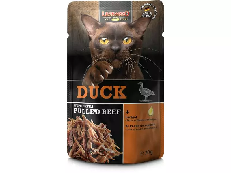 Leonardo Cat Food Nassfutter Ente & Pulled Beef, 70 g 3 Leonardo Cat Food Nassfutter Ente & Pulled Beef, 70 g