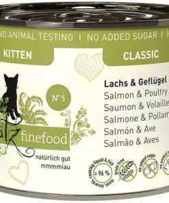 Catz finefood Nassfutter Kitten No.05 Lachs & Geflügel, 200 g