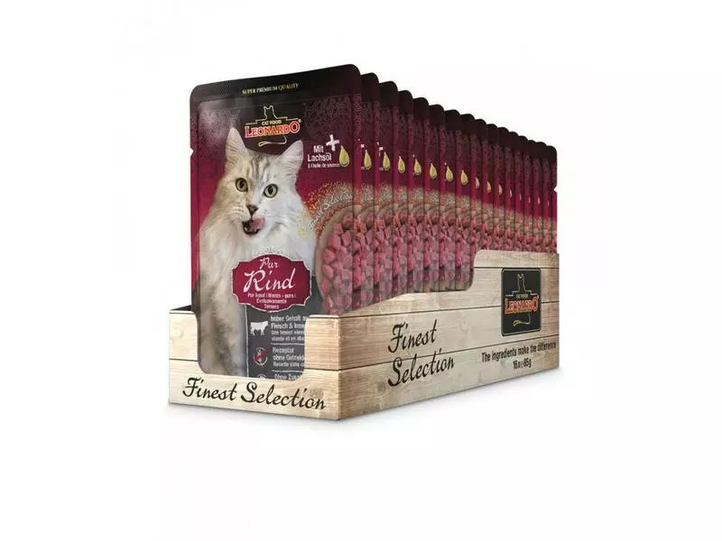 Leonardo Cat Food Nassfutter Rind Pur, 16 x 85 g 3 Leonardo Cat Food Nassfutter Rind Pur, 16 x 85 g