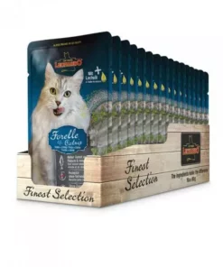 Leonardo Cat Food Nassfutter Forelle & Catnip, 16 x 85 g