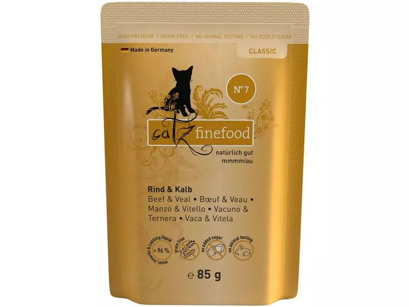Catz finefood Nassfutter No.07 Rind & Kalb, 16 x 85 g 4 Catz finefood Nassfutter No.07 Rind & Kalb, 16 x 85 g – Bild 2