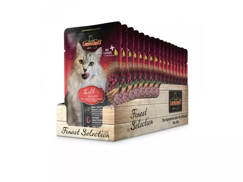 Leonardo Cat Food Nassfutter Kalb & Gemüse, 16 x 85 g 3 Leonardo Cat Food Nassfutter Kalb & Gemüse, 16 x 85 g