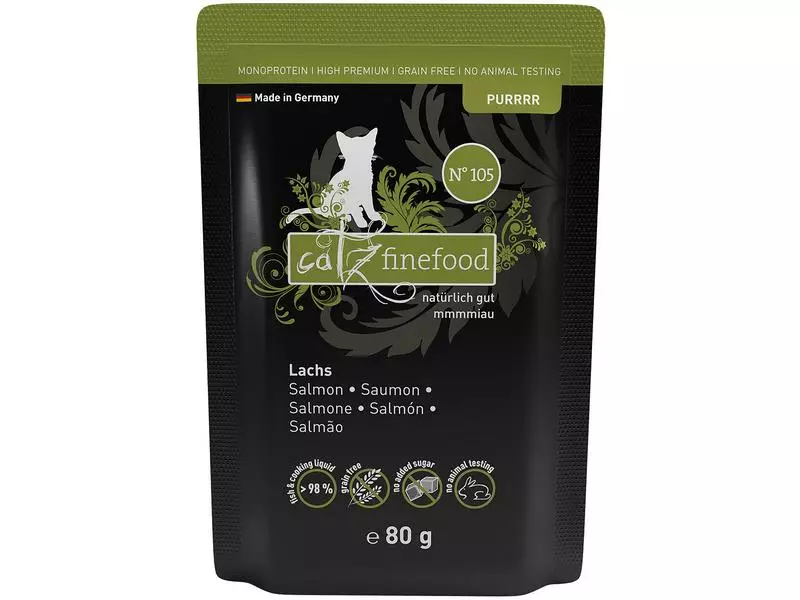 Catz finefood Nassfutter Purrrr No.105 Lachs, 80 g 3 Catz finefood Nassfutter Purrrr No.105 Lachs, 80 g
