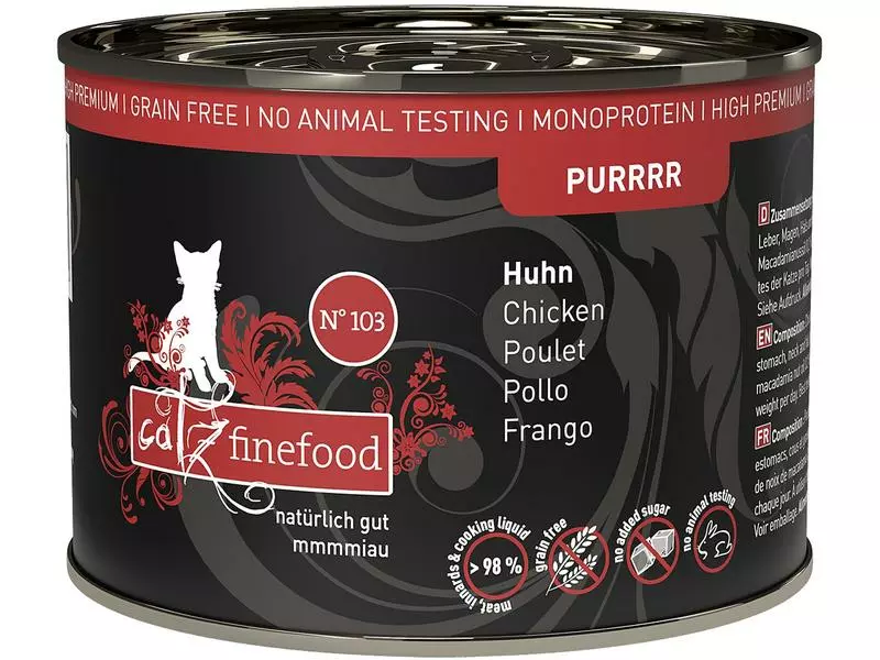 Catz finefood Nassfutter Purrrr No.103 Huhn, 6 x 200 g 4 Catz finefood Nassfutter Purrrr No.103 Huhn, 6 x 200 g – Bild 2
