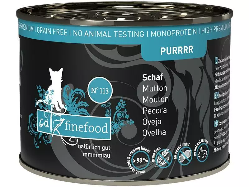 Catz finefood Nassfutter Purrrr No.113 Schaf, 6 x 200 g 4 Catz finefood Nassfutter Purrrr No.113 Schaf, 6 x 200 g – Bild 2