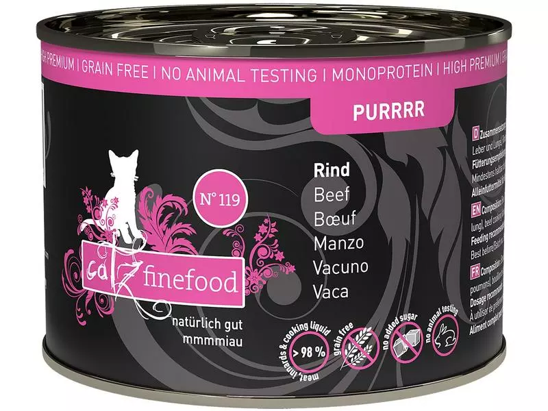 Catz finefood Nassfutter Purrrr No.119 Rind, 200 g 3 Catz finefood Nassfutter Purrrr No.119 Rind, 200 g
