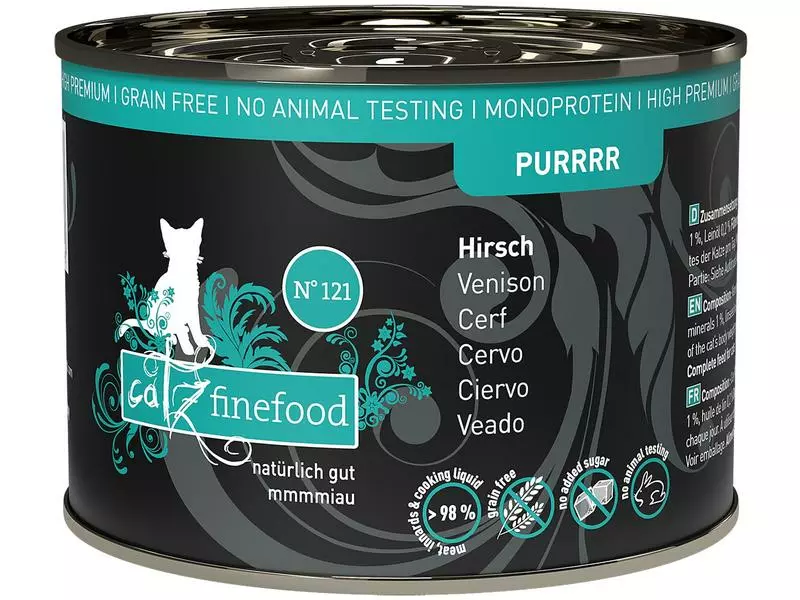 Catz finefood Nassfutter Purrrr No.121 Hirsch, 200 g 3 Catz finefood Nassfutter Purrrr No.121 Hirsch, 200 g
