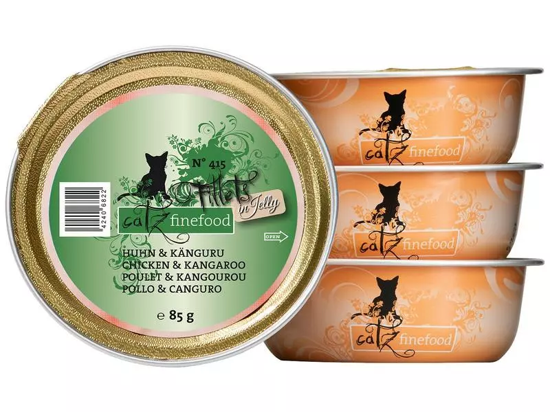 Catz finefood Nassfutter Fillets No.415 Huhn & Känguru, 12 x 85 g 4 Catz finefood Nassfutter Fillets No.415 Huhn & Känguru, 12 x 85 g – Bild 2
