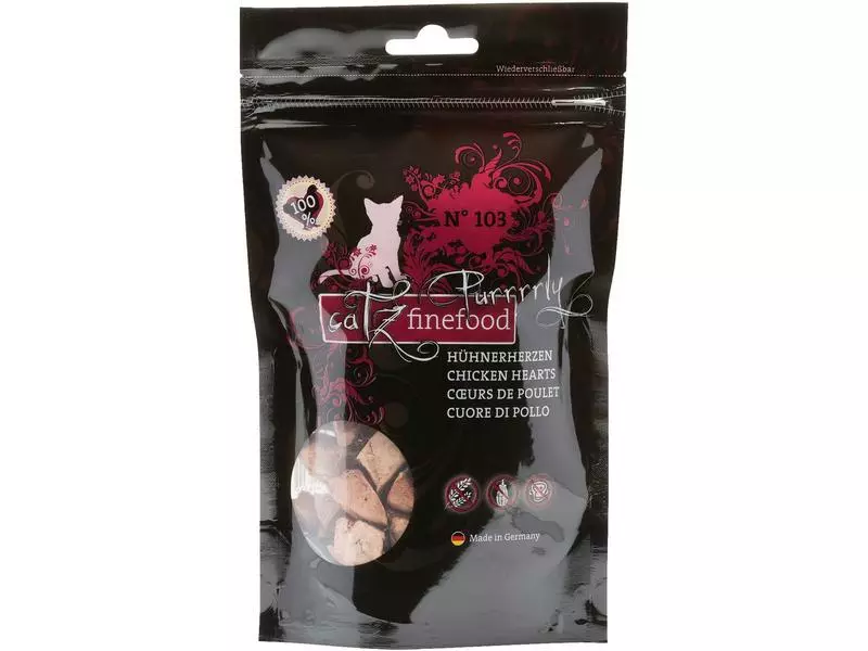 Catz finefood Katzen-Snack Purrrrly No.103 Hühnerherzen, 35 g 3 Catz finefood Katzen-Snack Purrrrly No.103 Hühnerherzen, 35 g