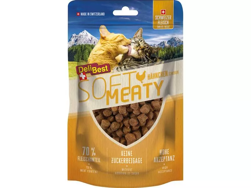 DeliBest Soft Meatys aus Schweizer Hähnchenfleisch, 100 g 3 DeliBest Soft Meatys aus Schweizer Hähnchenfleisch, 100 g