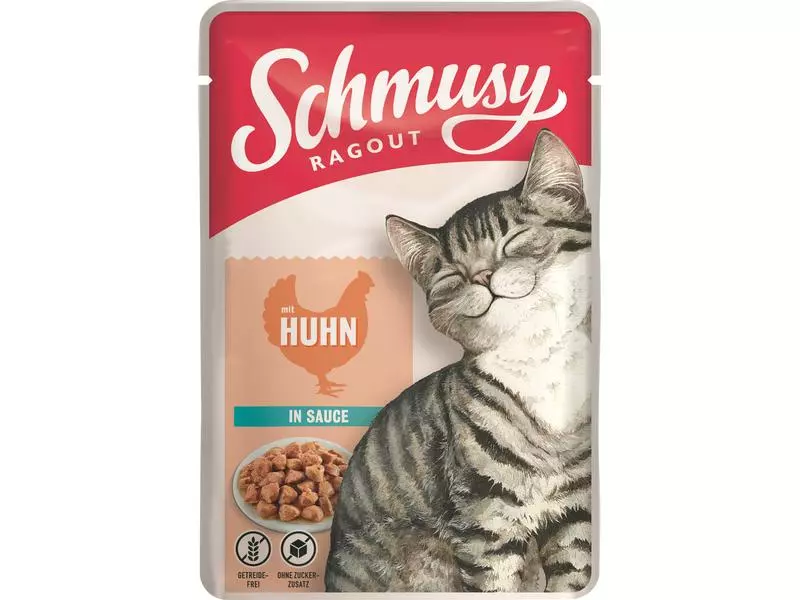 Schmusy Nassfutter Ragout Huhn Sauce, 22 x 100 g 4 Schmusy Nassfutter Ragout Huhn Sauce, 22 x 100 g – Bild 2