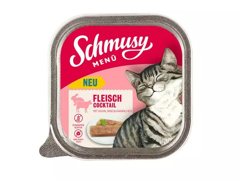Schmusy Nassfutter Menü Fleischcocktail, 16 x 100 g 4 Schmusy Nassfutter Menü Fleischcocktail, 16 x 100 g – Bild 2