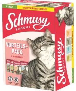 Schmusy Nassfutter Ragout Multipack Jelly, 12 x 100 g