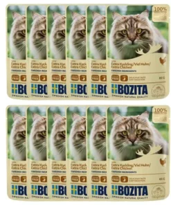Bozita Nassfutter Pouch Häppchen in Sauce viel Hühnchen, 12 x 85 g