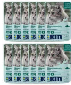 Bozita Nassfutter Pouch Häppchen in Gelée Barsch, 12 x 85 g