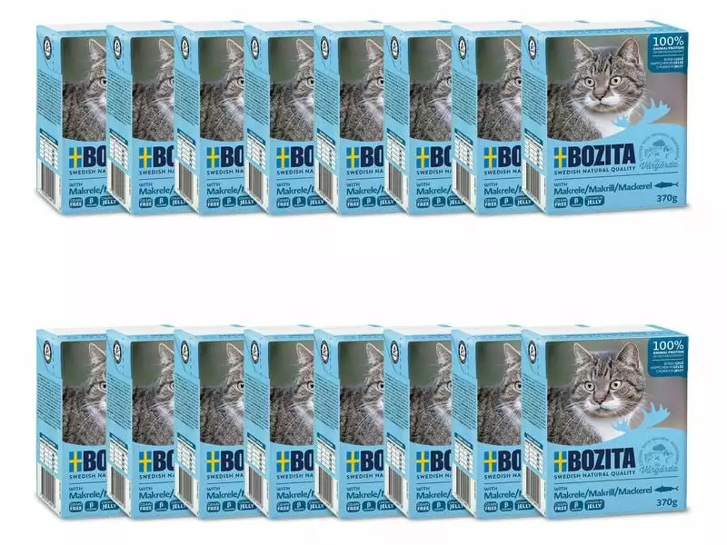 Bozita Nassfutter Häppchen in Gelée mit Makrele, 16 x 370 g 3 Bozita Nassfutter Häppchen in Gelée mit Makrele, 16 x 370 g