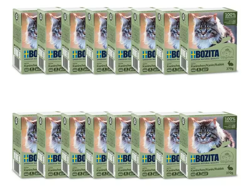 Bozita Nassfutter Häppchen in Gelée mit Kaninchen, 16 x 370 g 3 Bozita Nassfutter Häppchen in Gelée mit Kaninchen, 16 x 370 g