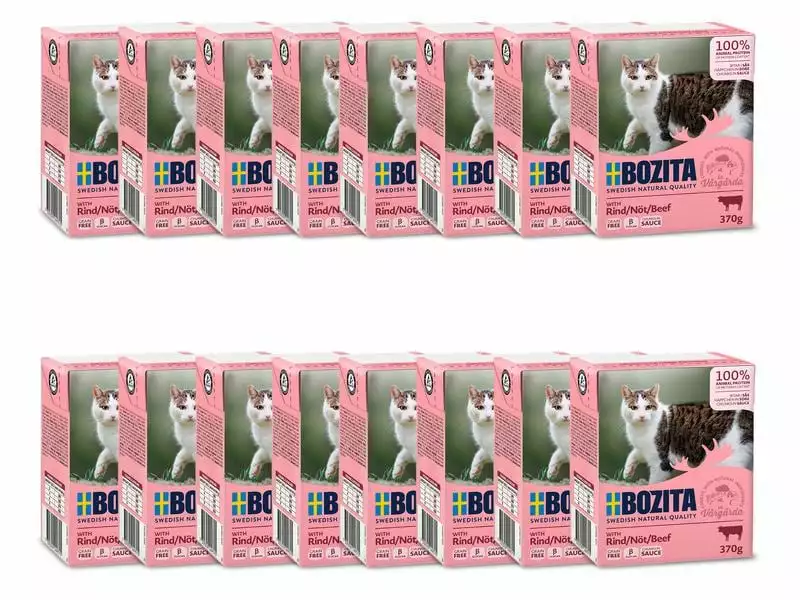 Bozita Nassfutter Häppchen in Sauce mit Rind, 16 x 370 g 3 Bozita Nassfutter Häppchen in Sauce mit Rind, 16 x 370 g