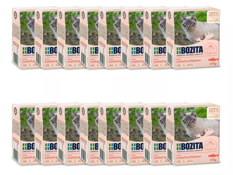 Bozita Nassfutter Häppchen in Sauce mit Lachs, 16 x 370 g 3 Bozita Nassfutter Häppchen in Sauce mit Lachs, 16 x 370 g
