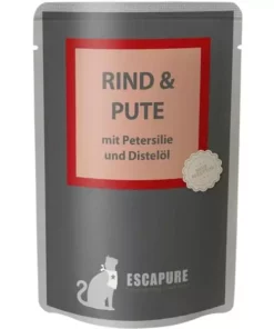 Escapure Nassfutter Pouch Rind & Pute, 100 g