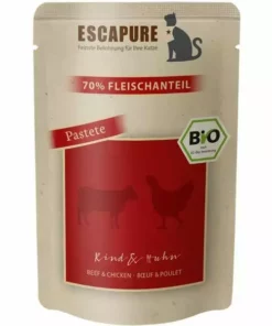 Escapure Bio-Nassfutter Pouch BIO Rind & Huhn, 100 g