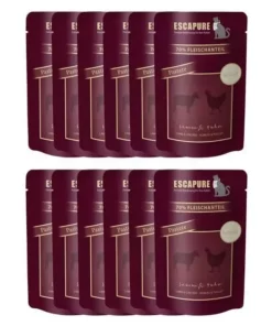 Escapure Nassfutter Pouch Senior Lamm & Huhn, 12 x 100 g