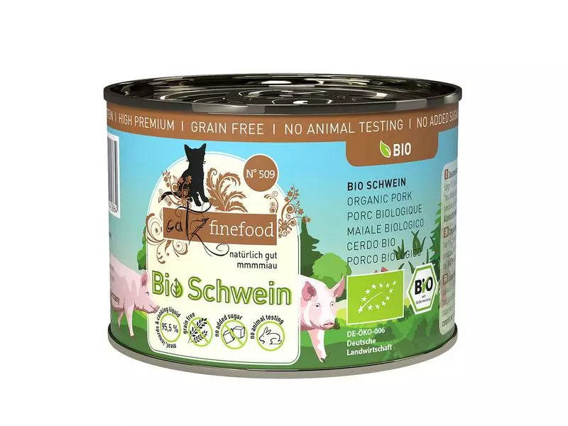 Catz finefood Nassfutter Bio No.509 Schwein, 6 x 200 g 4 Catz finefood Nassfutter Bio No.509 Schwein, 6 x 200 g – Bild 2
