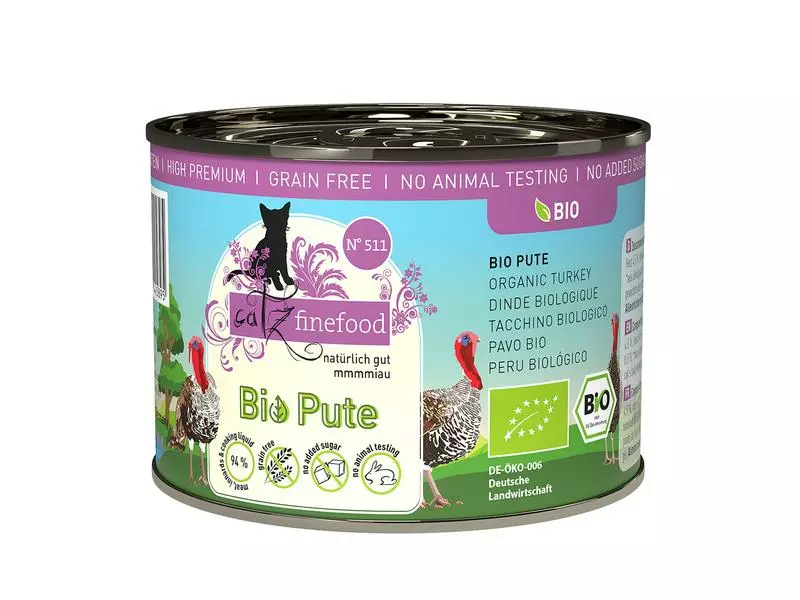 Catz finefood Nassfutter Bio No.511 Truthahn, 6 x 200 g 4 Catz finefood Nassfutter Bio No.511 Truthahn, 6 x 200 g – Bild 2