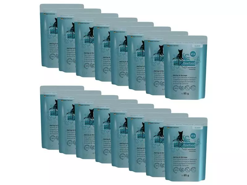 Catz finefood Nassfutter No.13 Hering & Schrimps, 16 x 85 g 3 Catz finefood Nassfutter No.13 Hering & Schrimps, 16 x 85 g