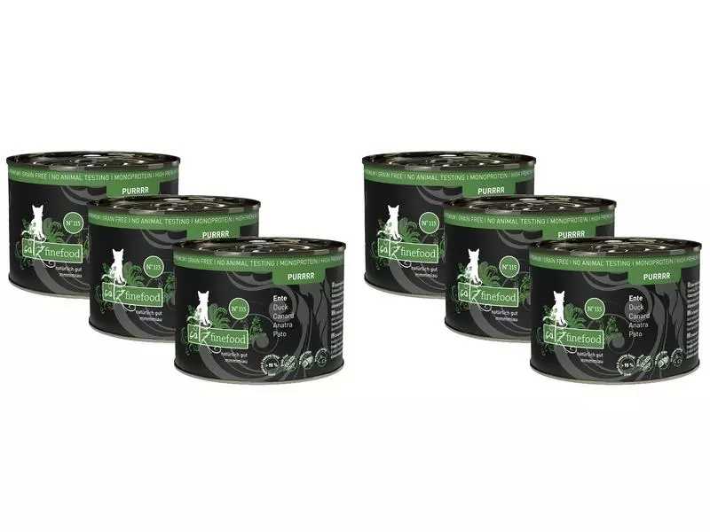Catz finefood Nassfutter Purrrr No.115 Ente, 6 x 200 g 3 Catz finefood Nassfutter Purrrr No.115 Ente, 6 x 200 g