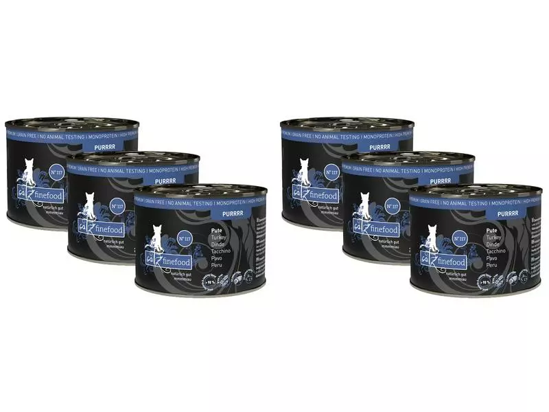 Catz finefood Nassfutter Purrrr No.117 Truthahn, 6 x 200 g 3 Catz finefood Nassfutter Purrrr No.117 Truthahn, 6 x 200 g