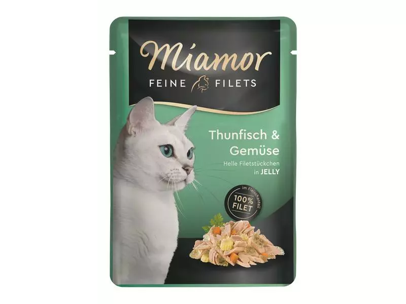 Miamor Nassfutter Feine Filets Thun & Gemüse in Gelée, 24 x 100 g 4 Miamor Nassfutter Feine Filets Thun & Gemüse in Gelée, 24 x 100 g – Bild 2