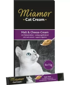 Miamor Katzen-Snack Malt-Cream Käse, 6 x 15 g