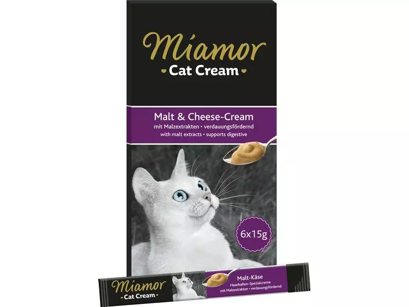 Miamor Katzen-Snack Malt-Cream Käse, 6 x 15 g 3 Miamor Katzen-Snack Malt-Cream Käse, 6 x 15 g