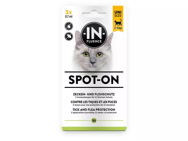 IN-FLUENCE Anti-Parasit-Tropfen Spot-On, 3 x 0.7 ml 3 IN-FLUENCE Anti-Parasit-Tropfen Spot-On, 3 x 0.7 ml