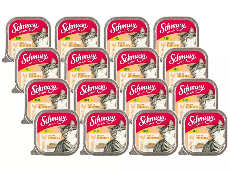 Schmusy Nassfutter Menü Hühnchen, 16 x 100 g 3 Schmusy Nassfutter Menü Hühnchen, 16 x 100 g