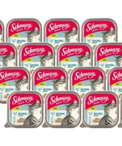 Schmusy Nassfutter Menü Geflügelherzen, 16 x 100 g