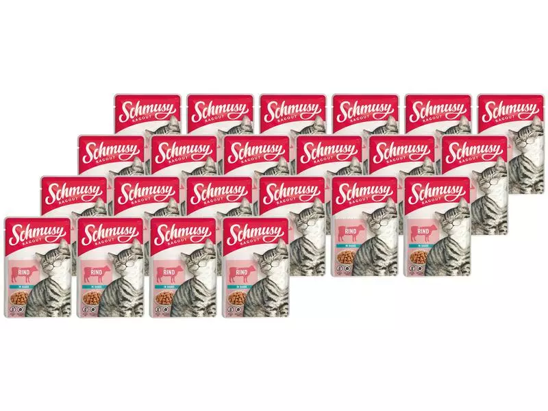 Schmusy Nassfutter Ragout Rind Sauce, 22 x 100 g 3 Schmusy Nassfutter Ragout Rind Sauce, 22 x 100 g